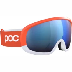 Masque De Ski POC Unisexe Fovea Mid Clarity Comp + Fluorescent Orange/Hydrogen White/Spektris Blue -Equipment De Ski Soldes 40411 8453 2