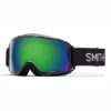 Masque De Ski Smith Grom Junior Black / Green Sol-X Mirror -Equipment De Ski Soldes GR6NXBK19