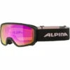 Masque De Ski Alpina Kids Scarabeo Jr Q-Lite Black Rose Matt Rose