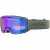 Masque De Ski Alpina Nakiska Q Moon Grey Matt Blue